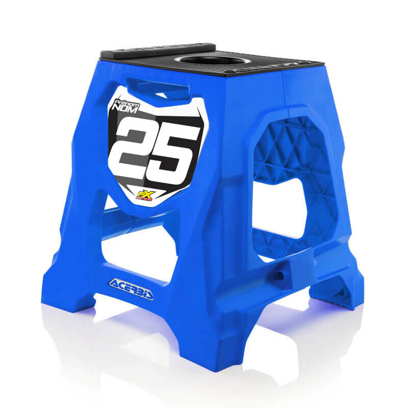 acerbis 711 fxmotors bleu plaque numero seule noir