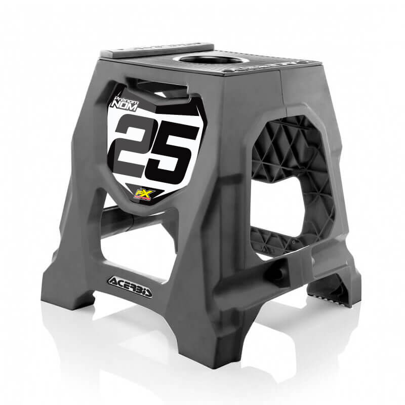 acerbis 711 fxmotors gris plaque numero seule blanc