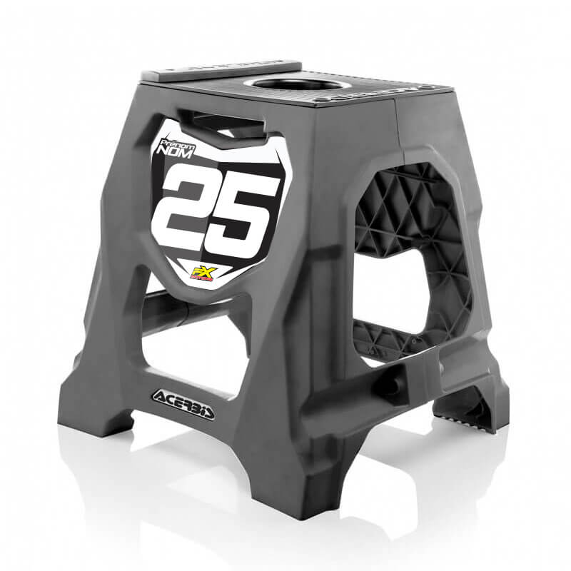 acerbis 711 fxmotors gris plaque numero seule noir