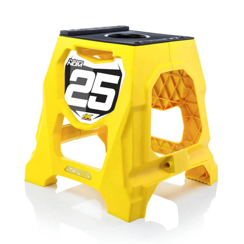 acerbis 711 fxmotors jaune plaque numero seule noir