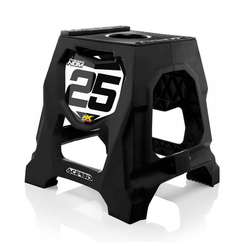 acerbis 711 fxmotors noir plaque numero seule blanc