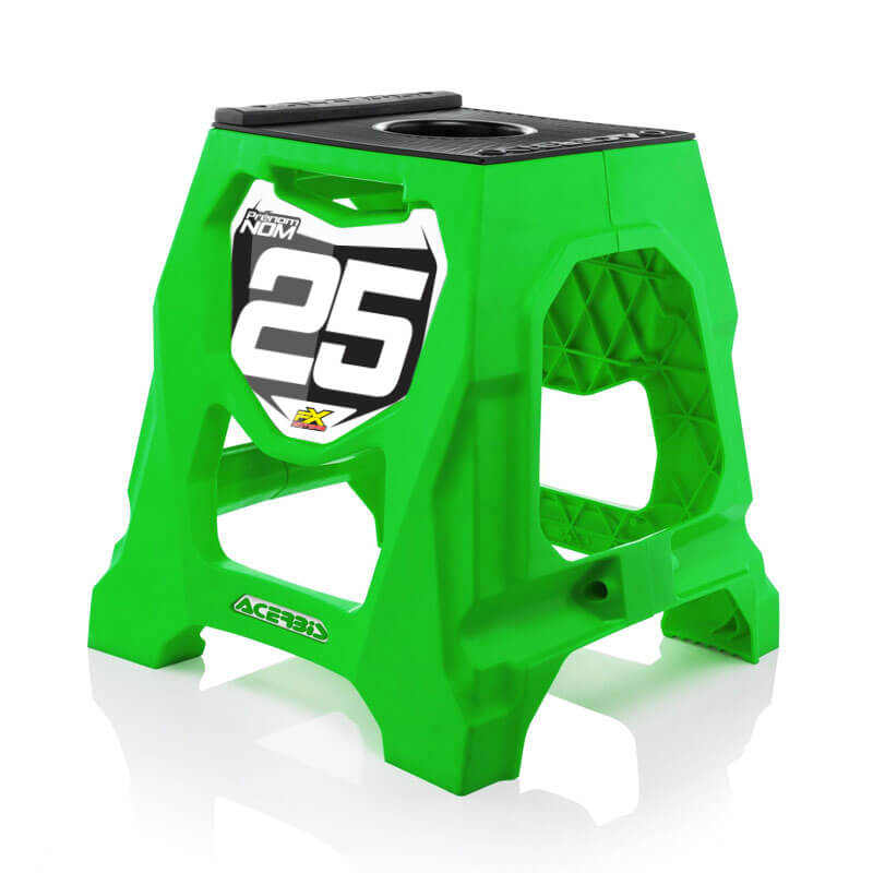 acerbis 711 fxmotors vert plaque numero seule noir