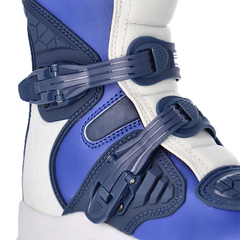 acerbis bottes enfant x team bleu blanc cross enduro
