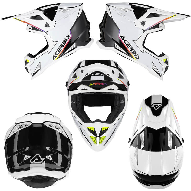 acerbis casque T711 blanc noir cross