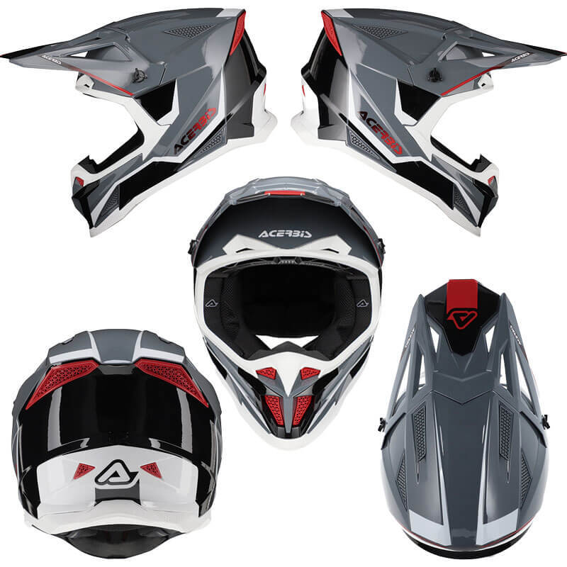acerbis casque T711 gris noir cross