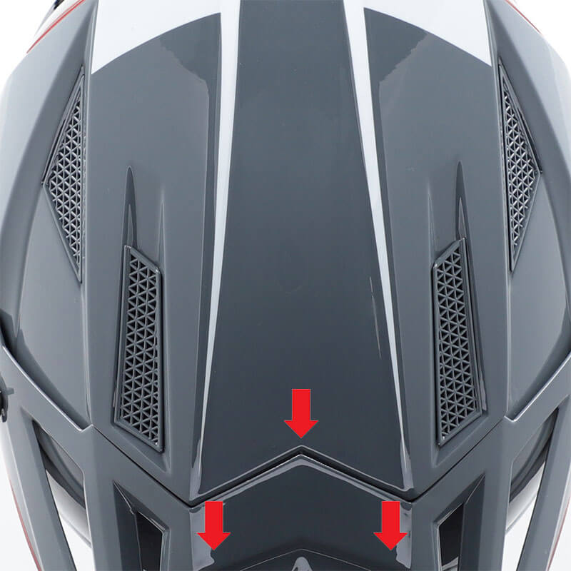 acerbis casque T711 gris noir visiere cross