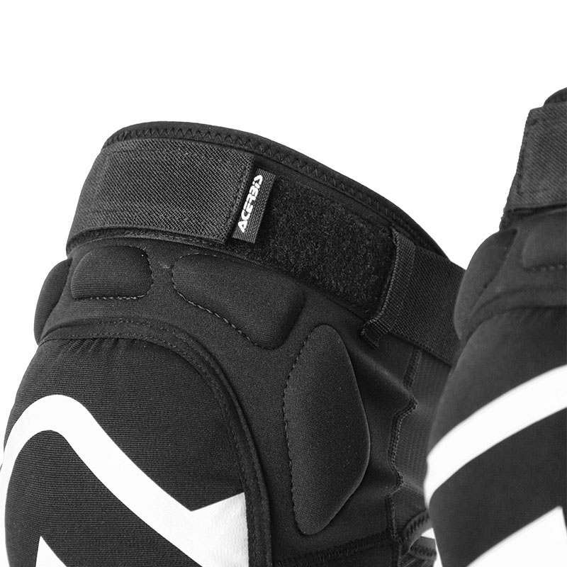 acerbis protection genoux soft noir blanc logo cross sx
