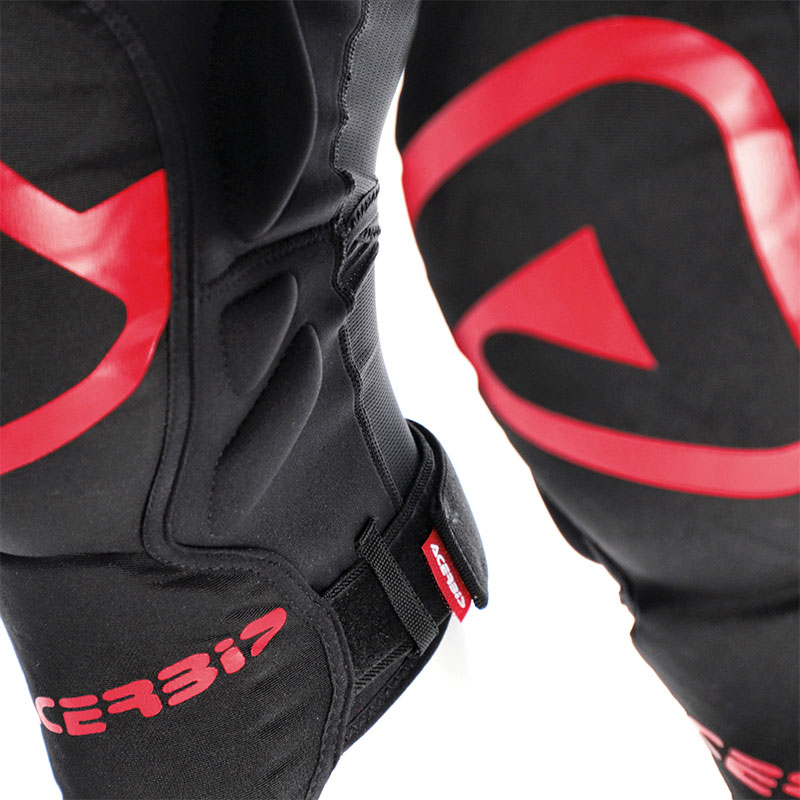 acerbis protection genoux soft noir rouge logo sx