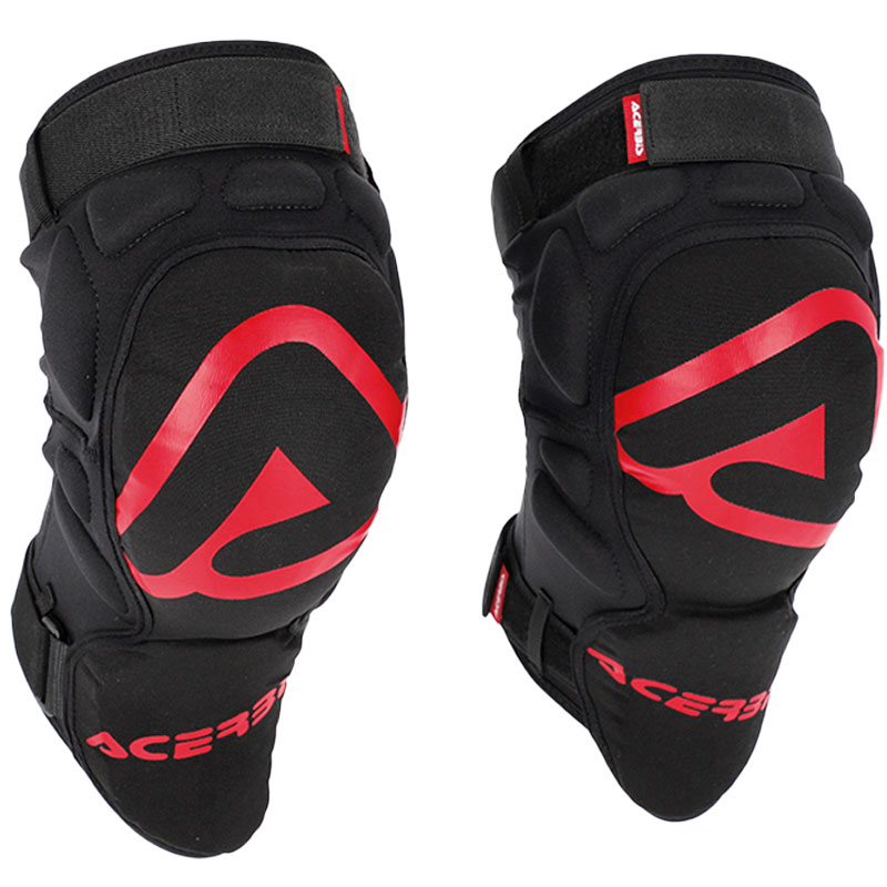 acerbis protection genoux soft noir rouge sx