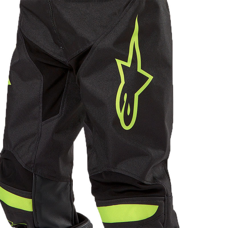 alpinestars pantalon enfant racer lurv noir jaune fluo enduro cross