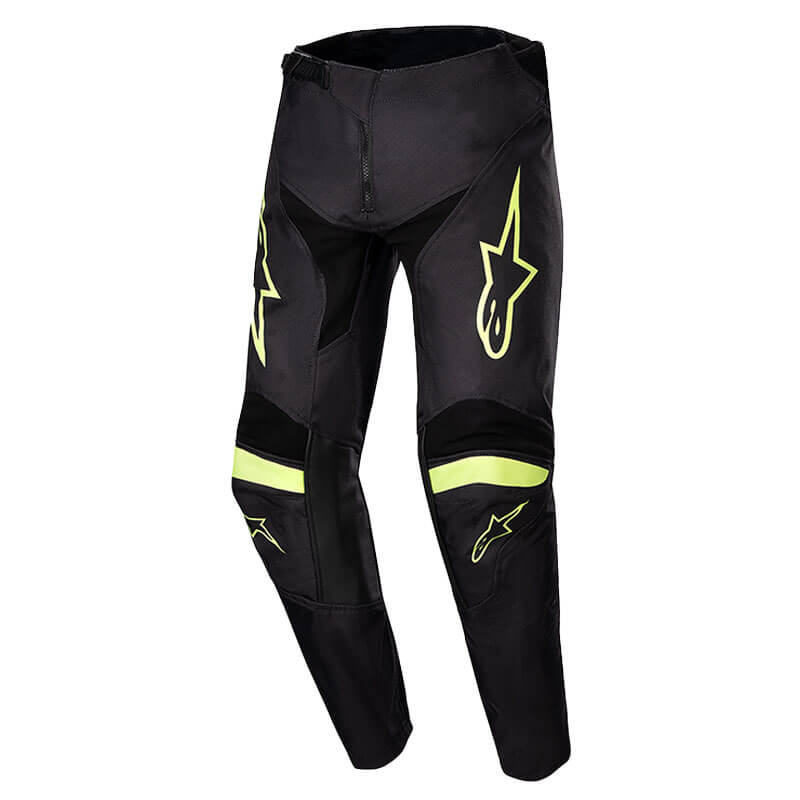 alpinestars pantalon enfant racer lurv noir jaune fluo mx sx