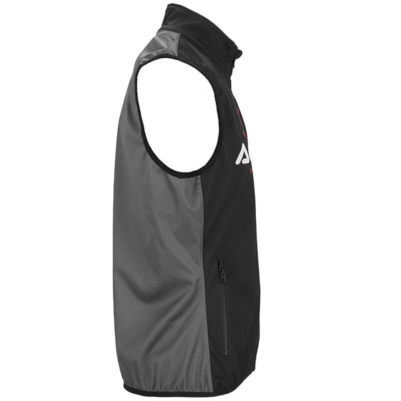 bodywarmer acerbis softshell linear noir gris motocross enduro