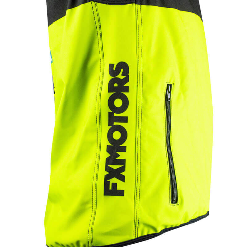 bodywarmer enfant fxmotors black fluo yellow bihr