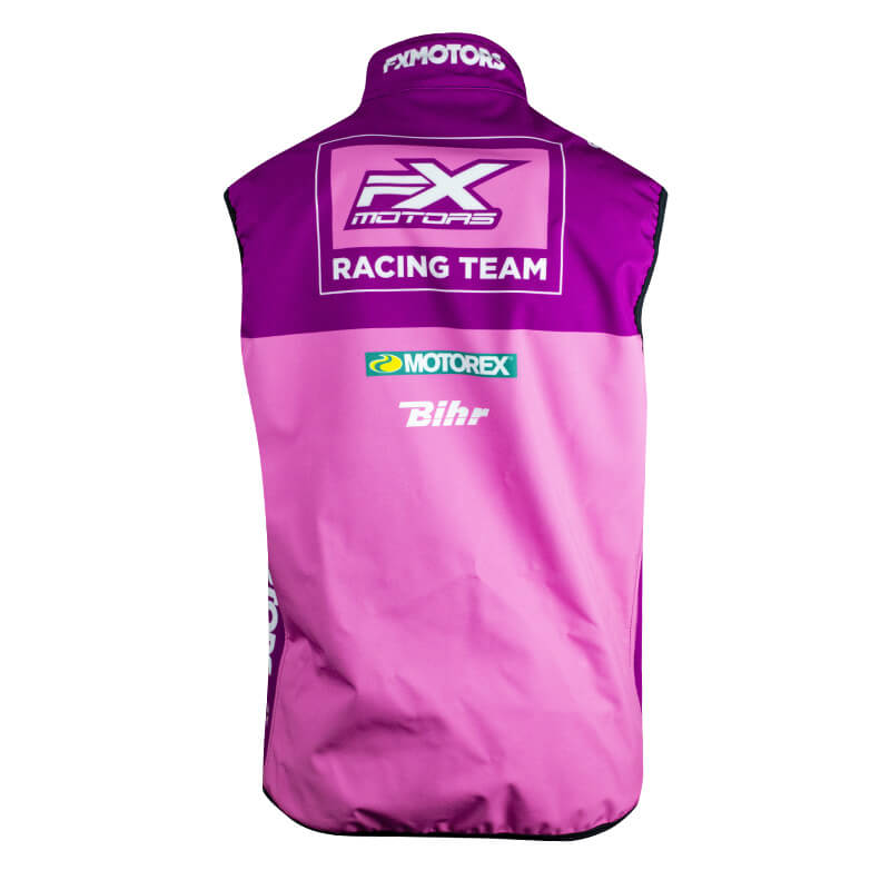 bodywarmer fille fxmotors violet rose 2020 motocross