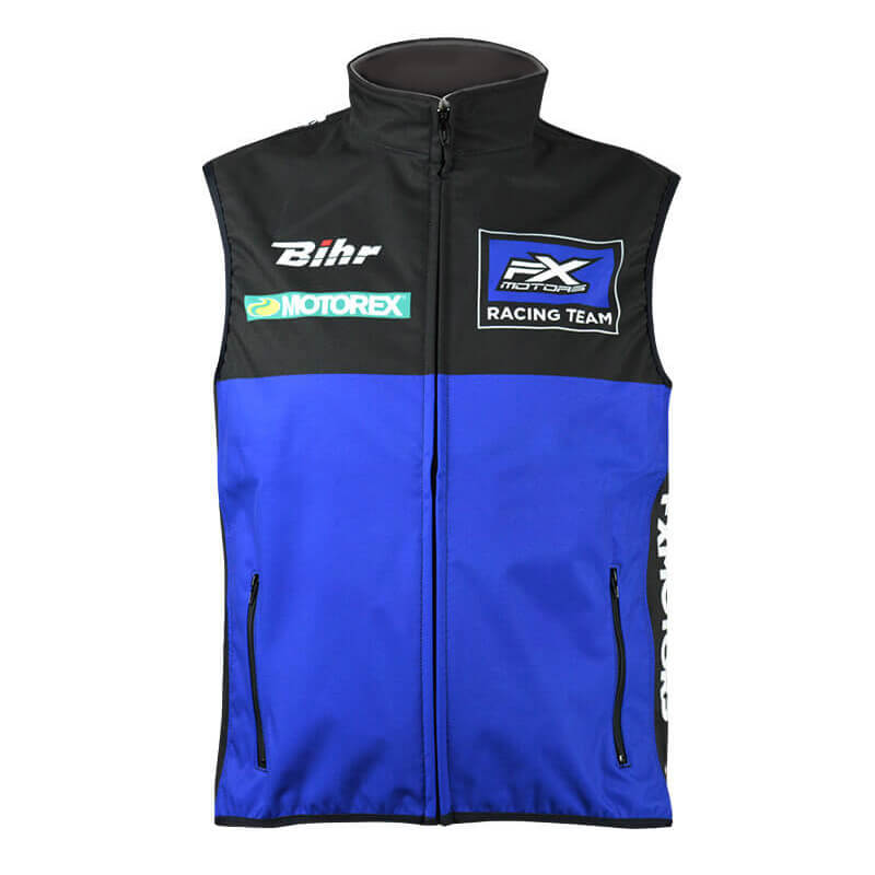 bodywarmer fxmotors bleu noir racing team