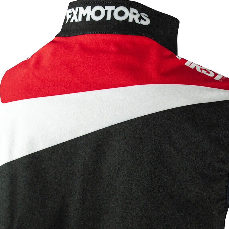 bodywarmer fxmotors noir rouge blanc racing 2020 mx