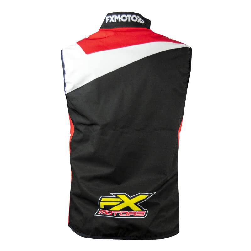 bodywarmer fxmotors noir rouge blanc racing 2020 softshell