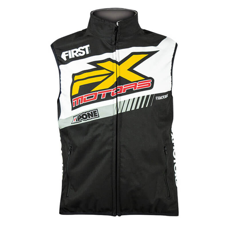 bodywarmer fxmotors racing noir 2020