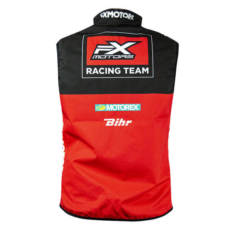 bodywarmer fxmotors rouge noir racing team enduro