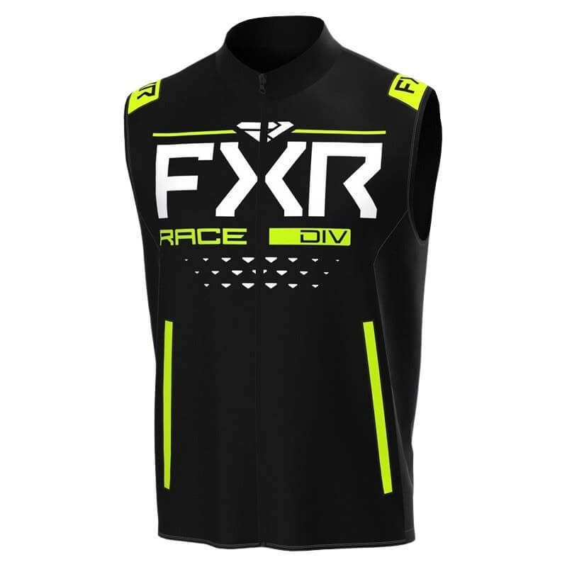 bodywarmer fxr racing rr mx noir jaune fluo 2023