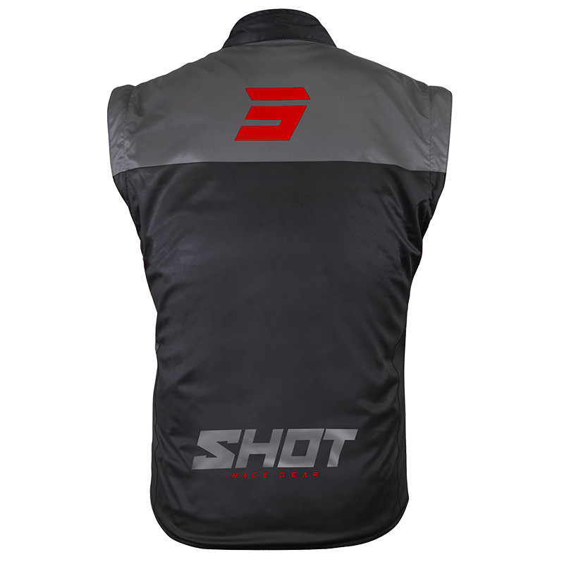 bodywarmer shot lite rouge moto