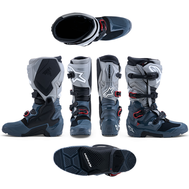 botte alpinestars tech 7 enduro drystar gris rouge moto