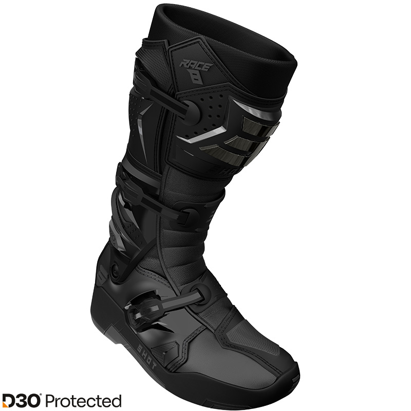 botte cross shot race8 D3O Noir 2026 2