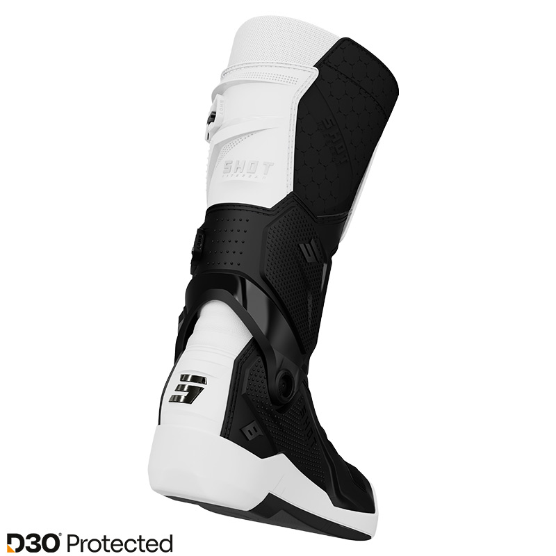 botte cross shot race8 D3O Noir Blanc 2026 3