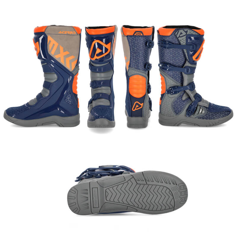 bottes acerbis x team bleu gris 2023 cross