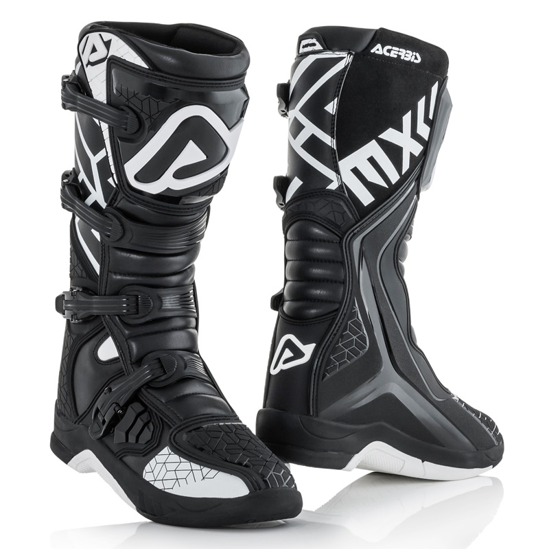 bottes acerbis x team stivale noir blanc 2019