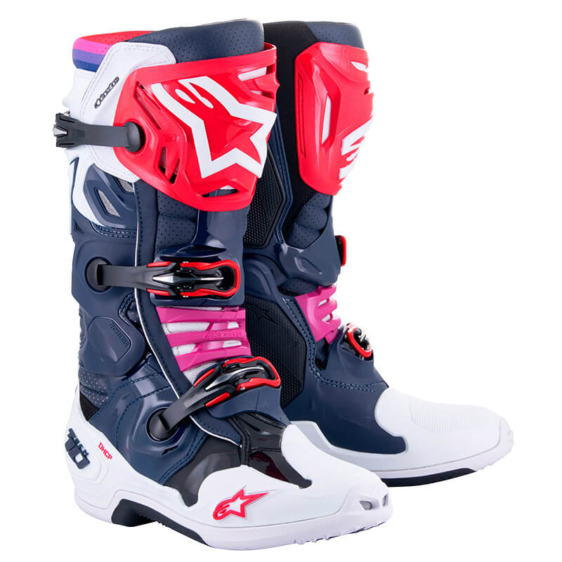 bottes alpinestars tech 10 supervented bleu violet rouge 2024