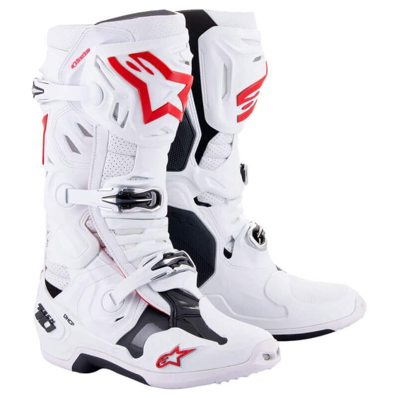 bottes alpinestars tech 10 supervented rouge blanc 2024