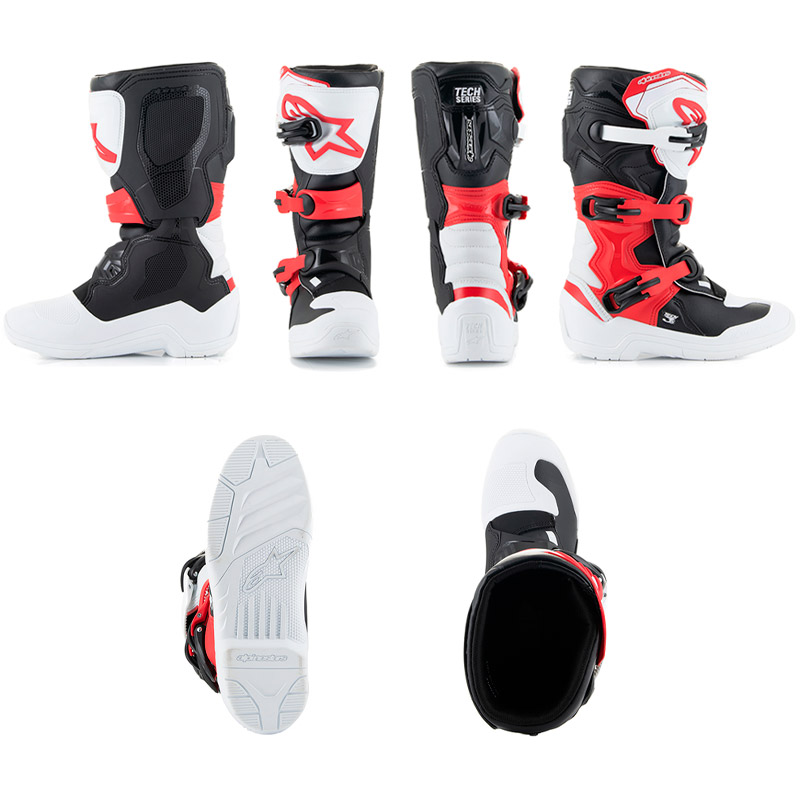 bottes alpinestars tech 3s enfant 2024 rouge motocross