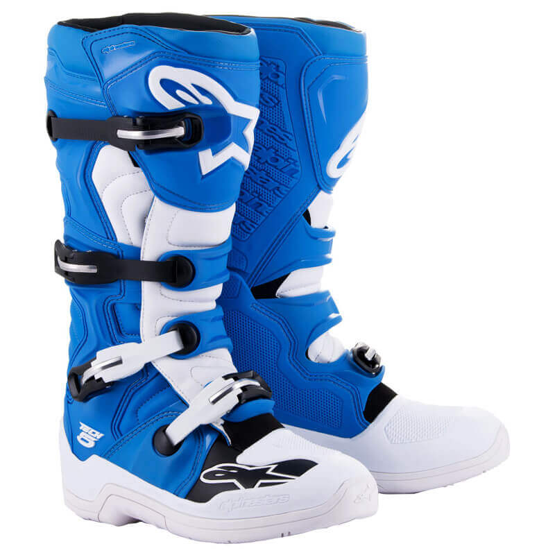 bottes alpinestars tech 5 bleu blanc 2024