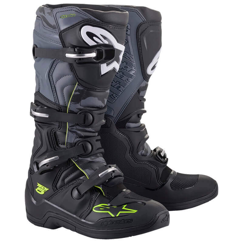 bottes alpinestars tech 5 noir gris jaune fluo 2024