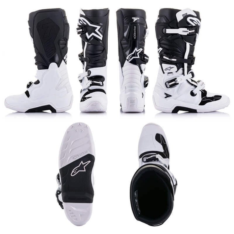 bottes alpinestars tech 7 blanc noir 2023 cross