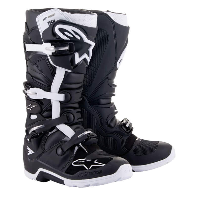 bottes alpinestars tech 7 drystar noir blanc 2024