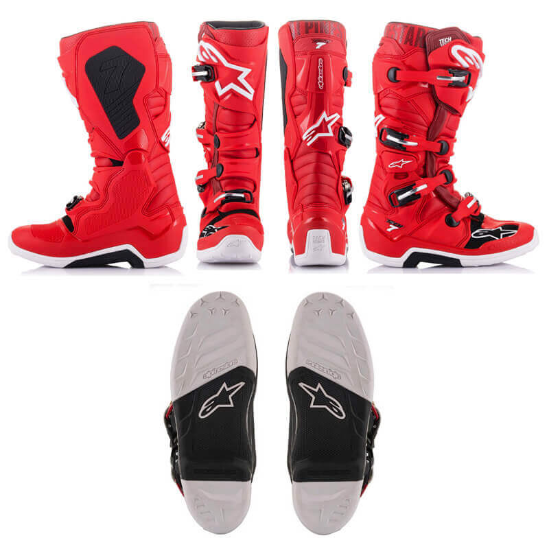 bottes alpinestars tech 7 rouge 2023 cross