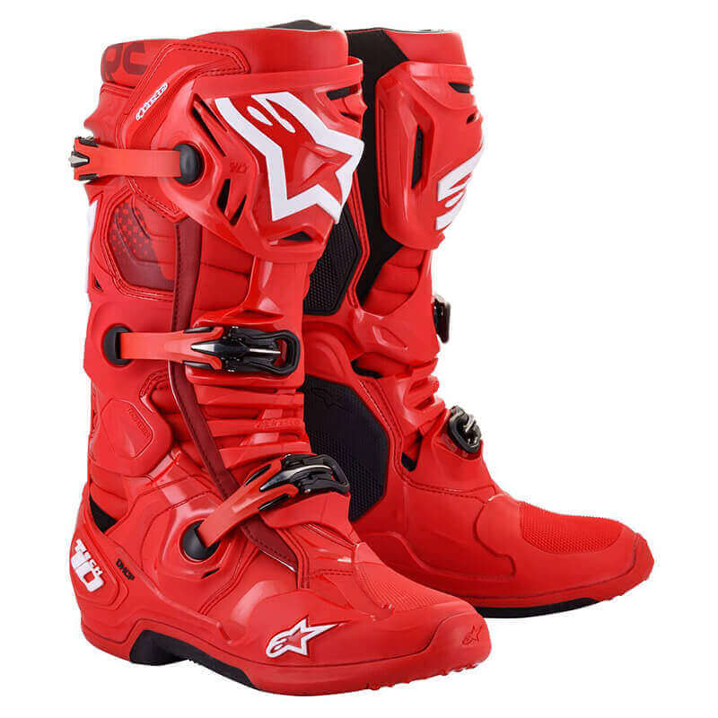 bottes alpinestars tech10 rouge 2024