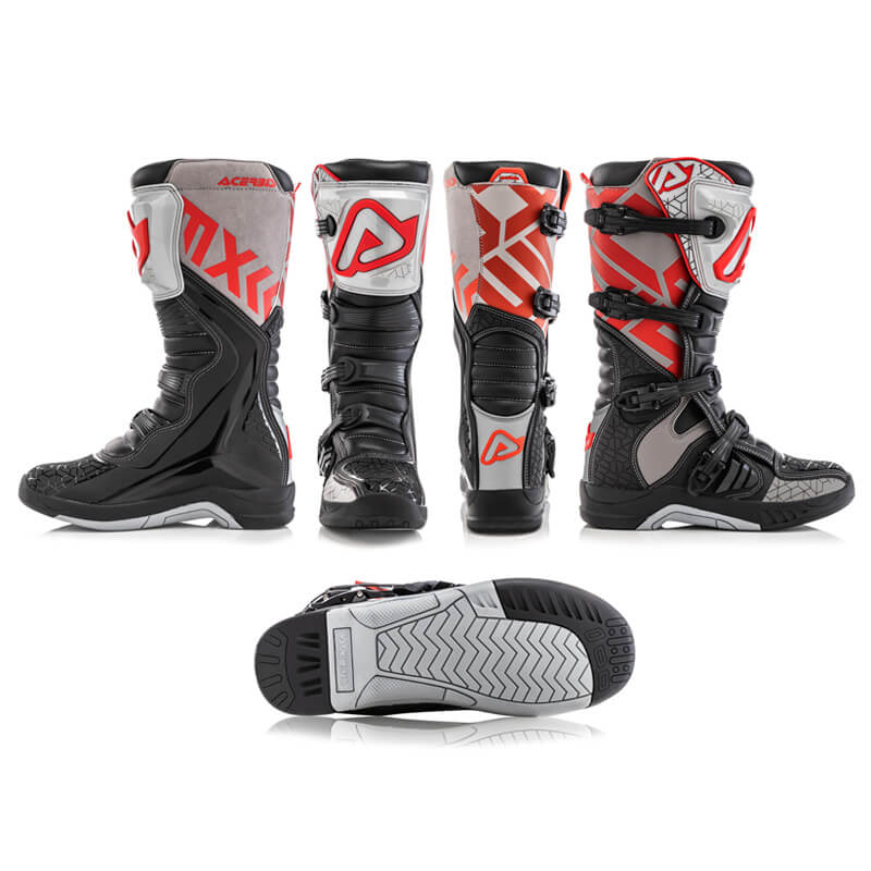 bottes cross acerbis x team noir gris 2020 motocross