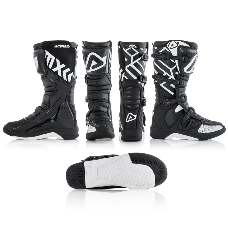 bottes cross acerbis x team stivale noir blanc 2019