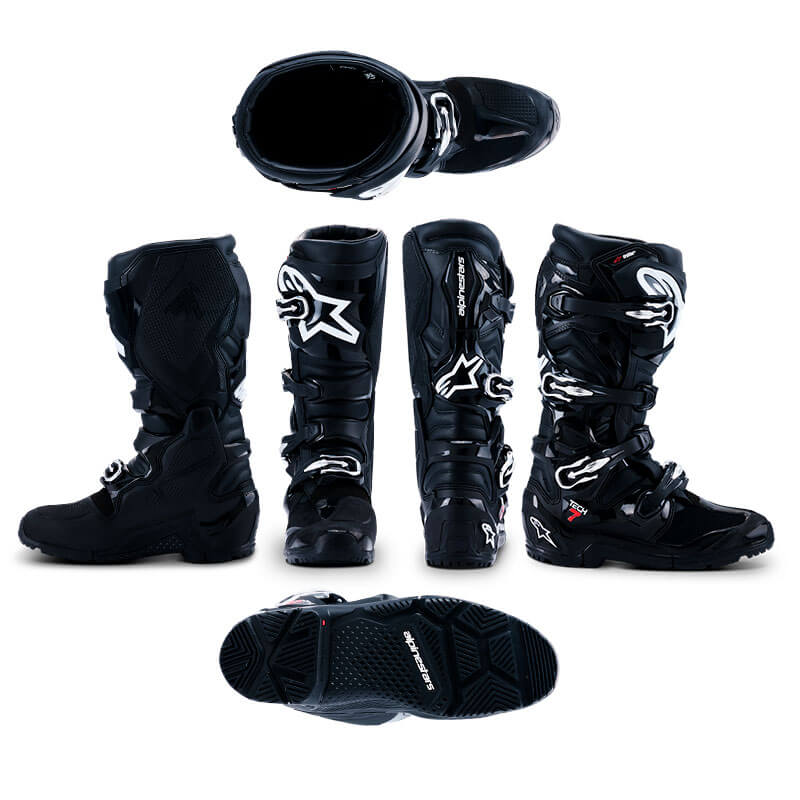 bottes cross alpinestars tech7 enduro drystar 2026 noir fxmotors