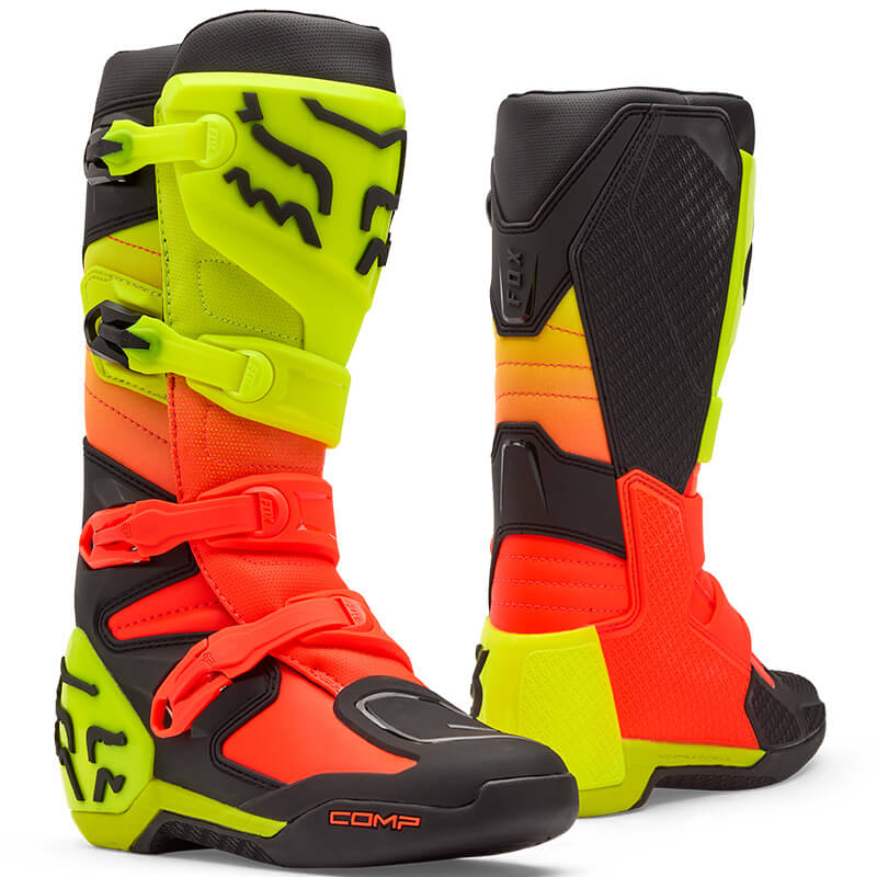 bottes cross comp orange fluo jaune 2026