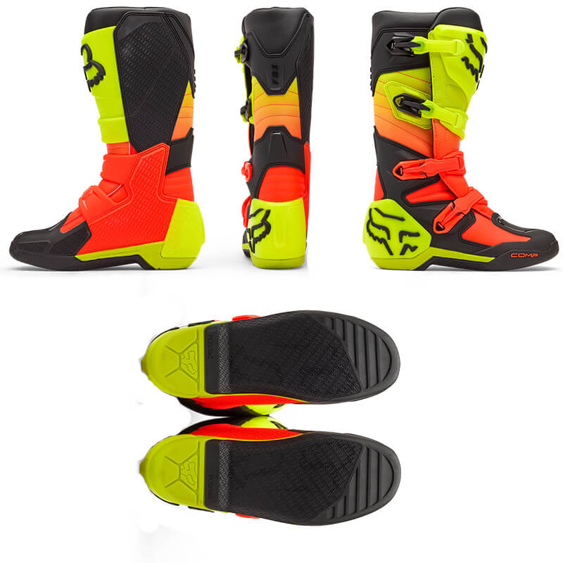 bottes cross comp orange fluo jaune mx 2026