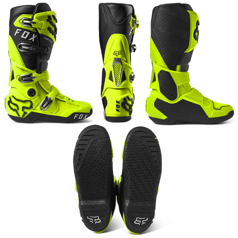 bottes cross fox instinct 2 0 2023 jaune motocross