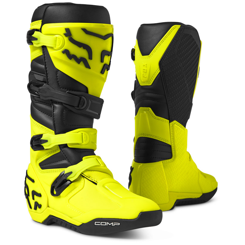 bottes cross fox racing comp 2023 jaune mx