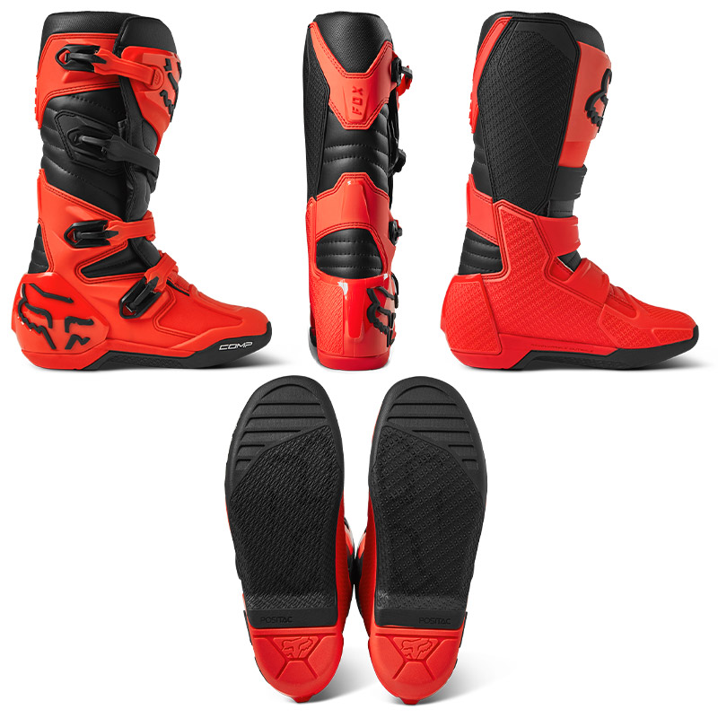 bottes cross fox racing comp 2023 rouge corail motocross