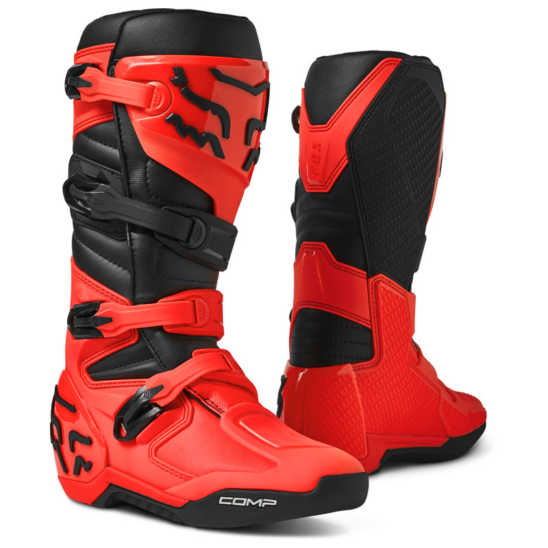 bottes cross fox racing comp 2023 rouge corail mx