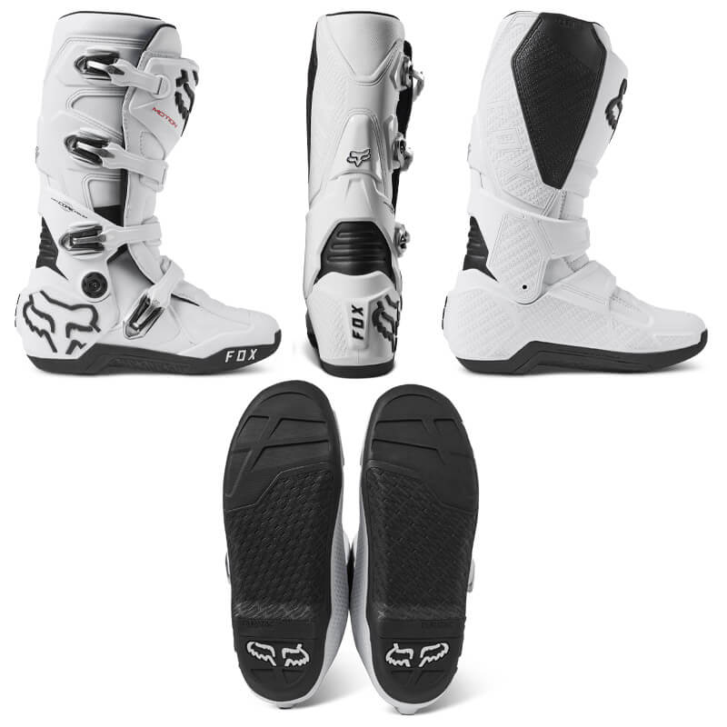 bottes cross fox racing motion 2023 blanc motocross