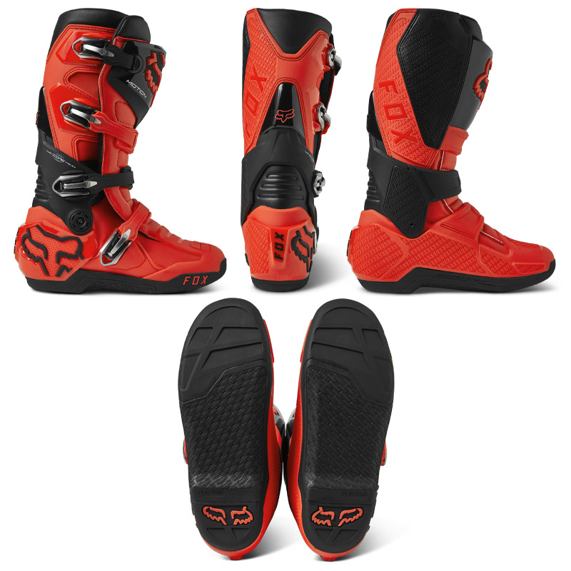 bottes cross fox racing motion 2023 rouge corail motocross